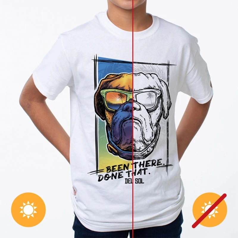 White Heat Sensitive Graphic T10 White Heat Sensitive Graphic T10